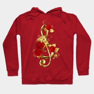 Musical Key with Roses Hoodie